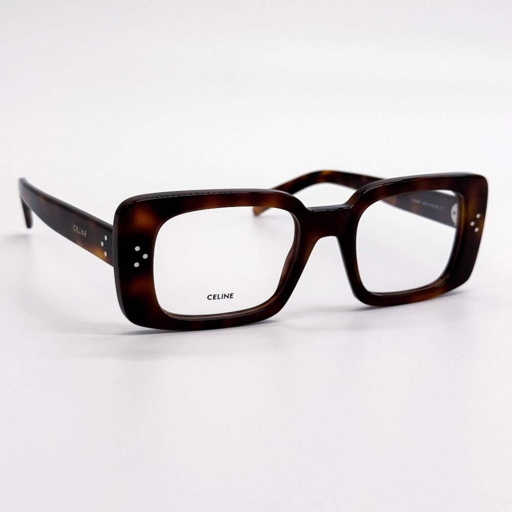 NEW CL50163I 053, SQUARE HAVANA BROWN WOMEN EYEGLASSES CELINE